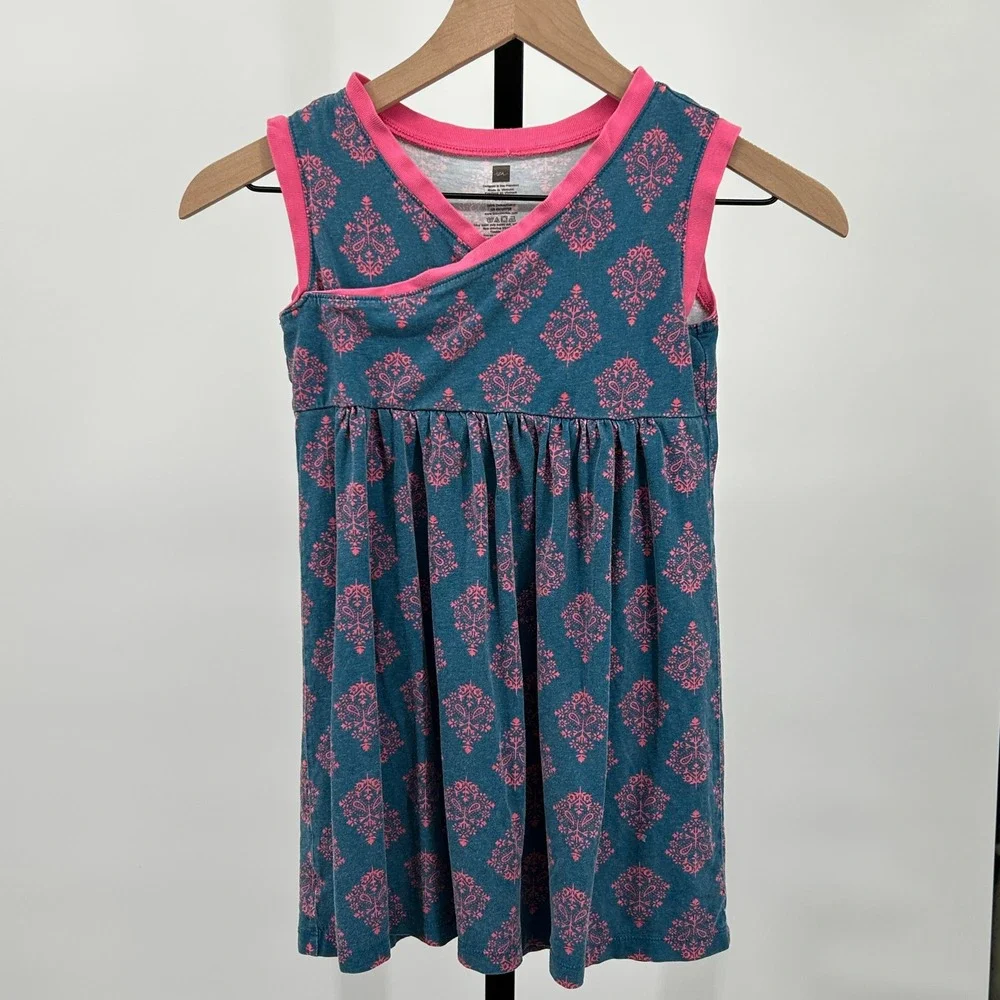 Tea Collection Punjab Paisley‎ Print Sleeveless Wrap Neck Dress Size 7